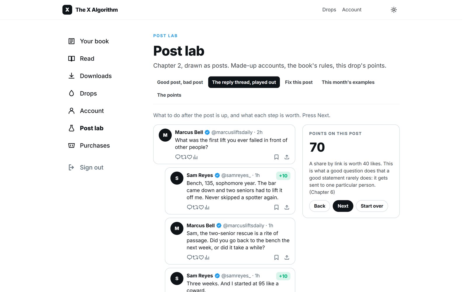 Post lab: the reply thread, played out